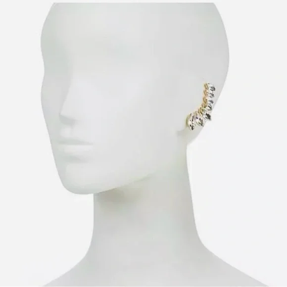 Express Rhinestone Crystal Cuff Clip Earring 1 piece Fashion Jewelry (left ear) - Picture 10 of 10